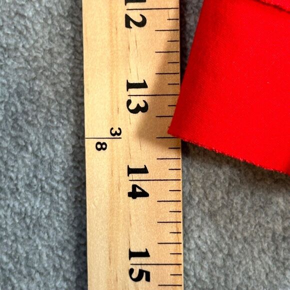 Anthropologie Mock Neck Ruffle Hem Top Women's Medium Red Sleeveless Knit Peplum - Picture 8 of 12